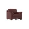 Farina 1 Seater Half Leather Sofa In Bordeaux Italian Leather