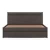 Basel Solid Wood Queen Size Drawer Storage Bed In Dark Chestnut Finish