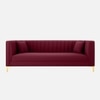 Texude Velvet 3 Seater Sofa in Maroon Colour