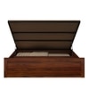 Vrinda Solid Wood Queen  Size Bed With Hydraulic Storage (Honey Oak Finish)