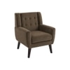 Azriah Boucle Fabric Accent Chair in Brown