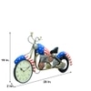 Craft Tree Metal Handpainted Decorative Bike Wall Decorative Showpiece Clock In Multicolor