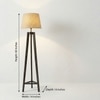 Adrienne Beige Jute Floor Lamp with Beige Jute Base