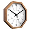 Dotted Index Octagonal Wooden Wall Clock