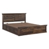 Prashiv Sheesham Wood King Size Bed In Provincial Teak Finish  With Hydraulic Storage (72 x 78 inches)