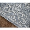 Valery Sky Blue Geometric Hand-Tufted Wool 6X4 Feet Carpet