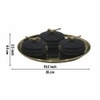 Metalsmith Metal Serveware Box Set of 4 with Tray Black Finish