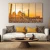 The Castle Decor Ramadan Sunset Jama Masjid Wall Art Set of 5 27x48 Inch