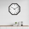 Linear Index Octagonal Wooden Wall Clock