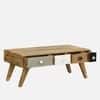 Herman Solid Wood Coffee Table in Natural Finish by Bohemiana