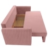 Melano 3 Seater Pull Out Sofa cum Bed  in Pink Colour