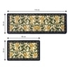Luxe Home Floral Design Combo Kitchen Runner Mat- Yellow (116x36 & 58x36 cm PC-2)