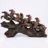 Seven Horse Royal Gallop Horse Sculpture in Copper Colour