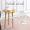 Cosmo Aluminium Side Table in Gold Colour
