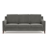 Abbey 3 Seater Fabric Sofa In Ash Grey Velvet Colour