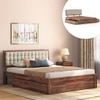 Florence Solid Wood Queen Size Drawer Storage Bed In Teak Finish
