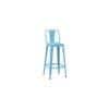 Adley Metal Bar Chair in Glossy Finish-blue