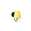 Renfred Yellow Fabric Wall Light