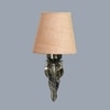 Devansh Metal Electric Wall Light in Antique Gold Colour with Beige Shade Count of 1 Light