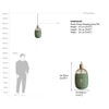 Henka Green Handcrafted Hanging Lamp Tall