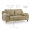 Europa 2 Seater Leatherette Sole in Light Green Colour