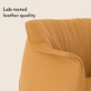 Odette Lounge Chair In Mustard Leather