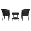 Lismore  Wicker Table And Chair Set In Black Finish