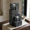Water Fountain Midnight Cascade Tabletop Water Fountain in Charcoal Black Colour