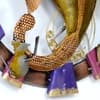 Desert Art Metal Handpainted Front Ganesha Wall Hanging