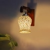 Devansh Solid Wood Electric Wall Light in Brown Colour with Multi Shade Count of 1 Light