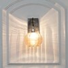 Ambre Single Light Wall Light In Amber & Chrome Finish