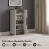 Baltoro Engineered Wood Tall Shoe Rack in White Finish