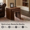 Hamilton Solid Wood Side Table Set of 3 in Teak Finish