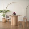 Scandinavian Olsen Dining Chair Beige Natural Wood Finish