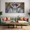 The Castle Decor Woman Abstract Wall Painting Wooden Framed Digital Painting 27x48 Inch (Style 2)