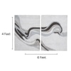 Abstract Blue Gray Wool Silk Wall Art 2 Panel Set 4 x 6 Feet