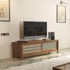 Fujiwara Solid Wood Free Standing TV Unit in Amber Walnut Finish