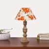 Devansh Multicolor Cotton Table Lamp With  Wood Natural Base (10X18 Inches)-39