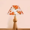 Devansh Multicolor Cotton Table Lamp With  Wood Natural Base (10X18 Inches)-39