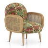 Arna Lounge Chair In Aztec Bloom Velvet