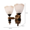 Eliante Modern Wall Lights Mild Steel & Glass Material Antique & Gold, White Finish