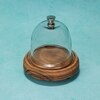 Ireka Homes Candy Glow Acacia Wood Cake Stand with Glass Dome