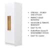 Hexa Red Wooden 2 Door Wardrobe with 4 Shelves in Frosty White Colour