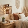 Oblique Brown Solid Wood Wall Lights