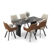 Rosen 6 Seater Ceramic Dining Table with Casey Swivel Dining Chair
