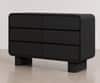Roswell Solid Wood Chest Of 6 Drawers In Black Finish