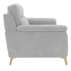 Niwara Velvet 1 Seater  sofa in Grey Color