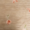 Eden Peach Floral 350 TC Glaze Cotton Fitted Queen Size Bedsheet with 2 Pillow Covers – Threads