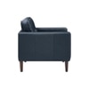 Shlok PU Leather Accent Chair in Blue