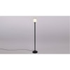 Chandler Black Glass Shade Floor Lamp